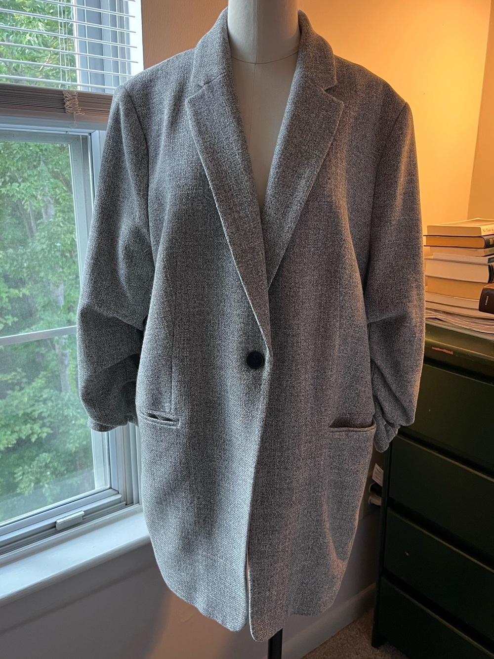 Women’s H&M Grey Single-Button Blazer Jacket